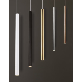 Nowoczesna Lampa wisząca tuba minimalistyczna Organic 2,5 LED Biała MaxLight do salonu, sypialni i kuchni. 2