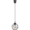 Dekoracyjna Lampa druciana wisząca kula Orbita 19 Czarna TK Lighting do salonu, sypialni i poczekalni.