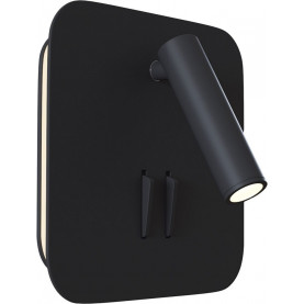 Kinkiet podwójny z włącznikiem Ios 176 Square LED czarny Maytoni