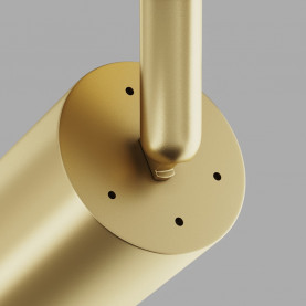 Reflektor sufitowy podtynkowy Focus GU10 6cm matowe złoto Maytoni. Elegancki, złoty reflektor sufitowy wpuszczany, o cylindrycznym kształcie.  Minimalistyczny design, łatwy montaż. Idealne oświetlenie do salonu, sypialni czy przedpokoju. 2