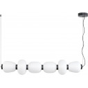 Lampa wisząca szklana podłużna Brilla VI LED 125cm biało-czarna Step Into Design