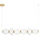 Lampa wisząca szklana podłużna Brilla VI LED 125cm biało-złota Step Into Design