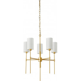 Żyrandol wiszący z abażurami hampton Darling 60cm złoty / czarny połysk Step Into Design