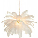 Lampa wisząca z piórami Emu 100cm biała Step Into Design