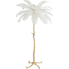 Lampa podłogowa z piórami Emu 170cm biało-złota Step Into Design