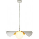 Lampa wisząca modern ze szklana kulą Enzo 40cm biało-złota Step Into Design