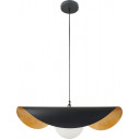 Lampa wisząca modern ze szklana kulą Enzo 80cm czarno-złota Step Into Design