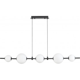 Lampa wisząca szklana podłużna Mila LED 140cm biało-czarna Step Into Design