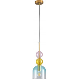 Lampa wisząca szklana dekoracyjna Pastello Blue 15cm multikolor Step Into Design