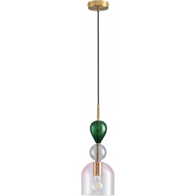 Lampa wisząca szklana dekoracyjna Pastello Pink 15cm multikolor Step Into Design