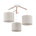 Lampa sufitowa z 3 abażurami Albero 57cm len / sosna TK Lighting