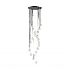 Żyrandol szklane kule Aurora XXVI 62cm H240cm transparentny TK Lighting
