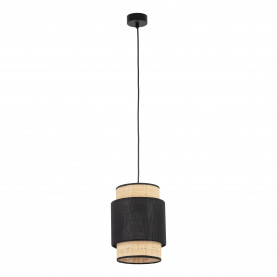 Lampa wisząca Boho New 20cm czarny / rattan TK Lighting