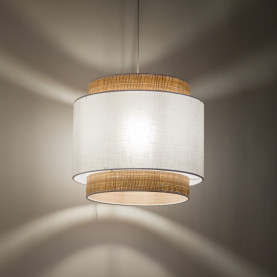 Lampa wisząca Boho New 38cm biały / rattan TK Lighting