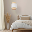 Lampa wisząca Boho New 20cm biały / rattan TK Lighting