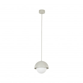 Lampa wisząca ze szklaną kulą Bono 17cm beż / biały TK Lighting