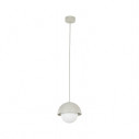 Lampa wisząca ze szklaną kulą Bono 17cm beż / biały TK Lighting