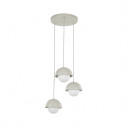 Lampa wisząca potrójna ze szklanymi kulami Bono 31,5cm beż / biały TK Lighting