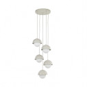 Lampa wisząca 5 punktowa ze szklanymi kulami Bono 32cm beż / biały TK Lighting
