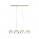 Lampa wisząca ze szklanymi kulami na listwie Bono IV 83cm beż / biały TK Lighting