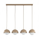 Lampa wisząca ze szklanymi kulami na listwie Bono Sabia IV 83cm beż / biały TK Lighting
