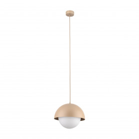 Lampa wisząca ze szklaną kulą Bono Sabia 27cm beż / biały TK Lighting