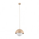 Lampa wisząca ze szklaną kulą Bono Sabia 27cm beż / biały TK Lighting