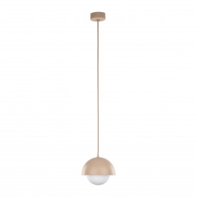 Lampa wisząca ze szklaną kulą Bono Sabia 17cm beż / biały TK Lighting