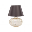 Lampa stołowa szklana z abażurem Buduar brązowy / bursztynowy TK Lighting