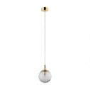 Lampa wisząca dekoracyjna szklana kula Cadix 14cm przeźroczysty / złoty TK Lighting