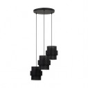 Lamp wisząca potrójna Calisto Black III 45cm czarna TK Lighting