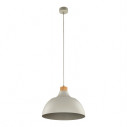 Lampa wisząca z drewnem Cap 34cm beżowa TK Lighting