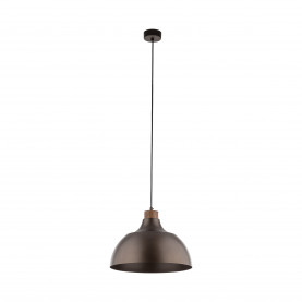 Lampa wisząca z drewnem Cap 34cm brązowa TK Lighting