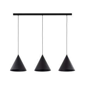 Lampa wisząca stożek 3 punktowa na listwie Cono Black 120cm czarna TK Lighting