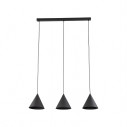 Lampa wisząca stożek 3 punktowa na listwie Cono Black 86cm czarna TK Lighting