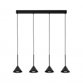 Lampa wisząca stożek 4 punktowa na listwie Cono Black 75cm czarna TK Lighting