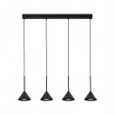 Lampa wisząca stożek 4 punktowa na listwie Cono Black 75cm czarna TK Lighting