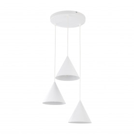 Lampa wisząca stożek 3 punktowa Cono White III 42cm biała TK Lighting