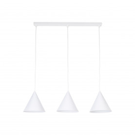 Lampa wisząca stożek 3 punktowa na listwie Cono White III 86cm biała TK Lighting