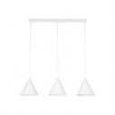 Lampa wisząca stożek 3 punktowa na listwie Cono White III 86cm biała TK Lighting