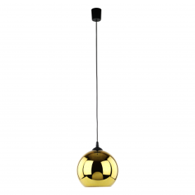 Lampa wisząca szklana kula Cubus 25cm złota TK Lighting