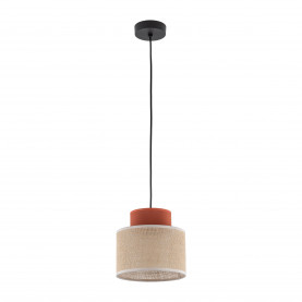 Lampa wisząca boho Duo 20cm juta / ceglany TK Lighting