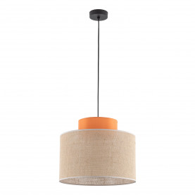 Lampa wisząca boho Duo 38cm juta / pomarańczowy TK Lighting