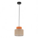 Lampa wisząca boho Duo 20cm juta / pomarańczowy TK Lighting