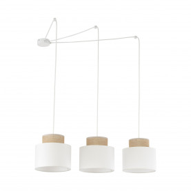 Lampa wisząca boho 3 punktowa pająk Duo 400cm juta / biały TK Lighting