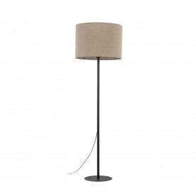 Lampa podłogowa z abażurem Earth 50cm juta / czarny TK Lighting