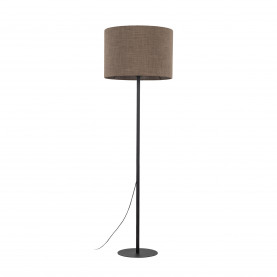 Lampa podłogowa z abażurem Earth 50cm brązowy / czarny TK Lighting