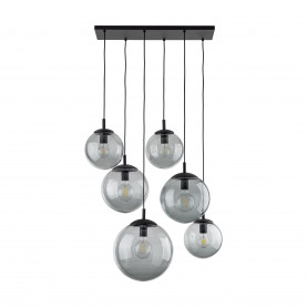 Lampa wisząca szklane kule na listwie Esme VI 77cm grafitowa TK Lighting