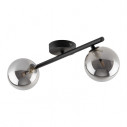 Plafon szklany 2 kule Estera grafit lustrzany / czarny TK Lighting
