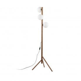 Lampa podłogowa szklane kule na trójnogu Estera 150cm biały / sosna TK Lighting
